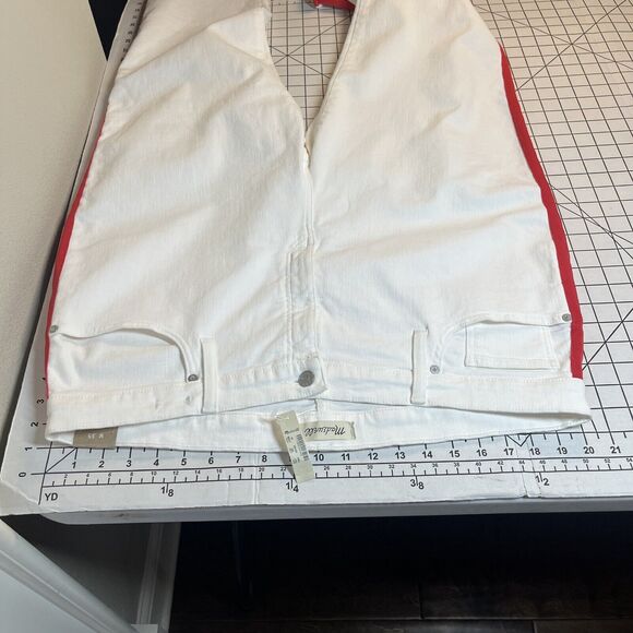 MADEWELL Women Stovepipe Jean Tile White Tuxedo Stovepipe Slim Straight W 35 NWT - Picture 13 of 16